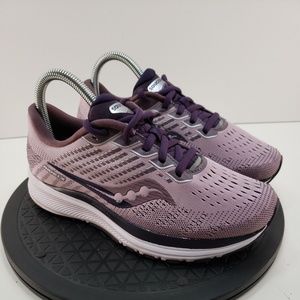 Saucony Ride 13 Running Shoes Women’s 6.5 Wide Purple Lilac Athletic Sneakers